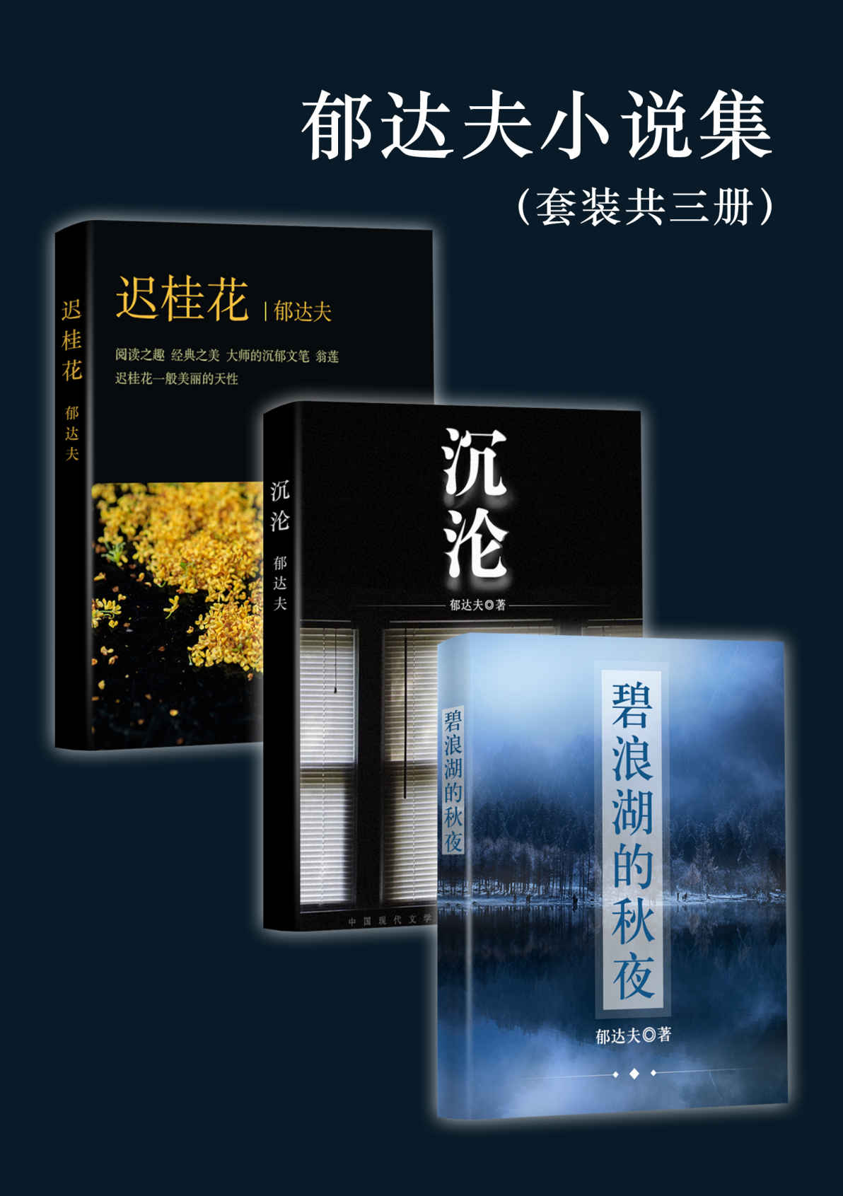 郁达夫小说集（沉沦+迟桂花+碧浪湖的秋夜）套装共三册